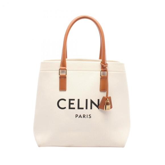 CELINE Brown Leather Tote Bag - Picture 1 of 8
